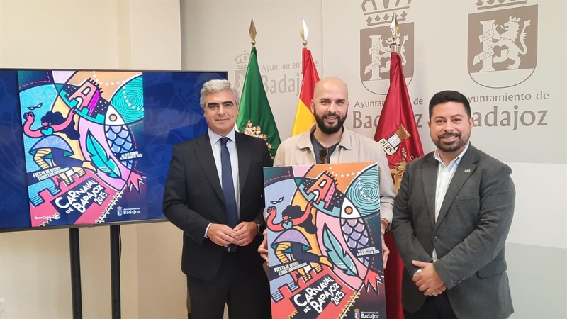 El pacense Luis Amaya Pérez firma el cartel anunciador del Carnaval de Badajoz 2025