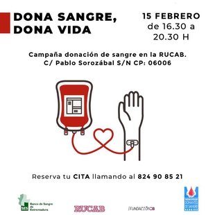 Badajoz realiza un campaña urgente de donación de sangre en la RUCAB