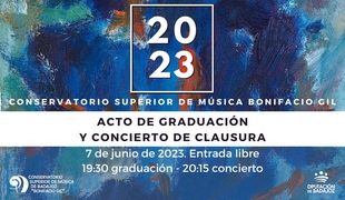 El Conservatorio Superior de Música Bonifacio Gil cierra el curso académico con el acto de graduación y concierto de clausura