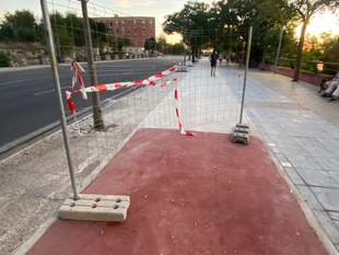 El PSOE se pregunta si acabará algún día el carril bici del paseo Fluvial