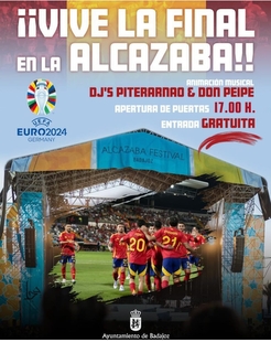 La Alcazaba de Badajoz contará con una pantalla gigante para seguir la final de la Eurocopa entre España e Inglaterra