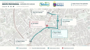 Las obras de la avenida de Huelva supondrán una modificación temporal de la circulación en sentido hacia la Plaza de la Libertad